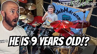 Drummer Reacts To - Sleep Token - The Summoning - Full Drum Cover! Age 9 Isolated Drums
