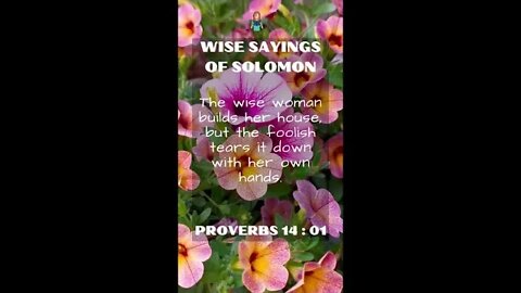 PROVERBS 14:1 | Wise Sayings of Solomon