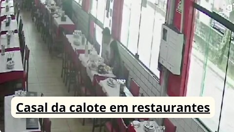 Golpe: Casal consome em restaurante e foge sem pagar