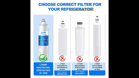 Sponsored Ad - ICEPURE ADQ73613401 Refrigerator Water Filter Compatible with LG LT800P, ADQ7361...