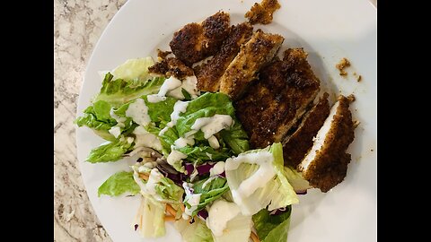 Fried chicken With Salad