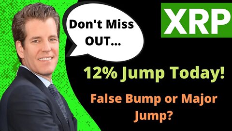 XRP Jumps 12% | Ripple Explosion Coming after Major Dip | News Today