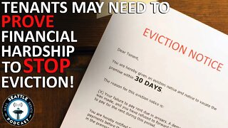 Rent Eviction Moratorium Challenged - Tenants to Prove Hardship?? I Seattle Real Estate Podcast