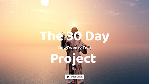 The 30 Day Project Day 22 - Using This Project as Your Life's ToolBox ( Each Day is Another Tool )