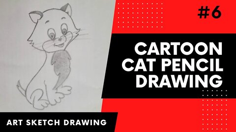 How to Draw a Cartoon Cat Easy Step by Step l How to Draw a Cute Cartoon Cat Easy l Cartoon Cat