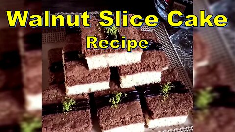 Walnut Slice Cake Recipe: A Nutty Delight | رسپی کیک اسلایس مکرون گردویی #NAZIFOOD