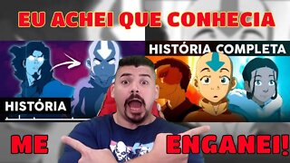 REACT 2 EM 1 História COMPLETA de Avatar a Lenda de Aang - Hora da História - MELHOR DO MUNDO