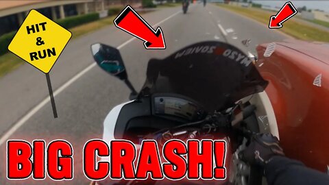 Hit And Run! - BEST ROAD RAGE, CRASHES, CLOSE CALLS OF 2022 - Motorcycle Road Rage [Ep.24]