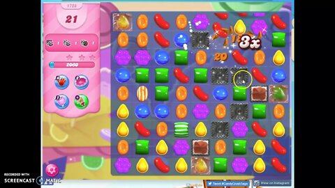 Candy Crush Level 1728 Audio Talkthrough, 2 Stars 0 Boosters