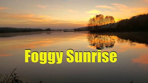 Foggy Sunrise at Piney Z Lake Winter 2021 Alternate Angle