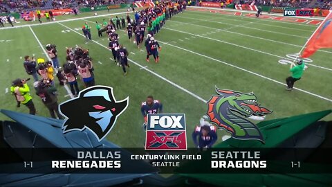 2020-02-22 XFL Week 3 Dallas Renegades vs Seattle Dragons