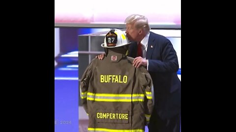 President Trump says goodbye to the firefighter who lost his life protecting his family.