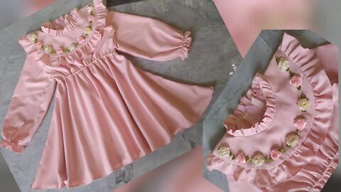 Stylish Baby Frock Cutting