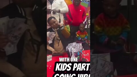 Sad! Black Boys Mimic Rappers with Guns and Money at a Birthday Party