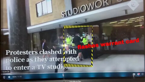 Police infiltrated the protest at television Centre