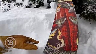 Snowboarder buried alive! Skier Hero Rescuer