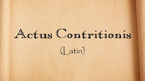Ato de Contrição em Latim