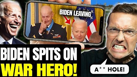 Biden JUMPS Off-Stage During Medal of Honor Ceremony! INSULTS War Hero | Joe FLEES Room, Crowd GASPS