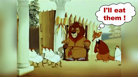 This fox ate all the chickens of lion! The Builder Fox. Soviet cartoon