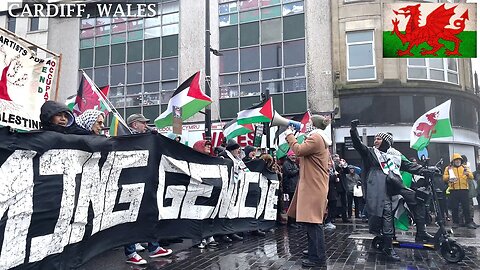 ☮️March Pro-PS Protesters Castle Street Cardiff South Wales☮️