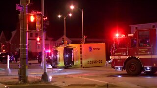 Two injured following ambulance crash near 43rd and Oklahoma