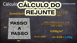 Cálculo de REJUNTE (Passo a Passo)!!!