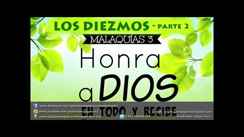 Enseñanzas Bíblicas: Los Diezmos - Parte2 - EDGAR CRUZ MINISTRIES