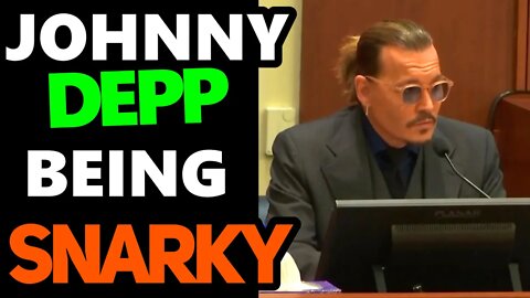 Johnny Depp Being Snarky to Amber Heards Defence Lawyer