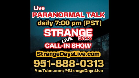 Strange Days Live - 11/8/23 - Part 1: Heist Movies, Scary Hide & Seek Game, Aliens