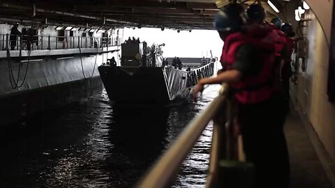 ACU 2 Landing Craft Embark Aboard USS Bataan