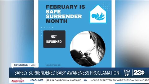 Safely Surrendered Baby Awareness Month proclomation