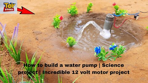 How to build a water pump | Science project | Incredible 12 volt motor project