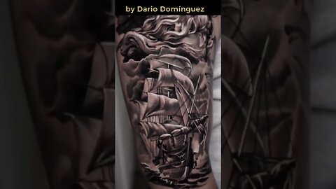 Stunning Tattoo by Dario Domínguez #shorts #tattoos #inked #youtubeshorts