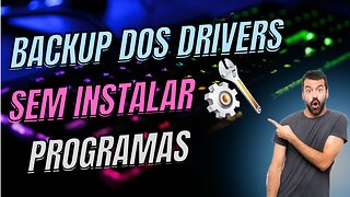 💻Como fazer backup dos drivers antes de formatar o PC - [SEM PROGRAMAS] 🕶