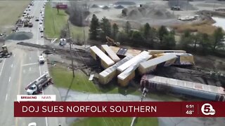 Department of Justice sues Norfolk Southern over East Palestine train derailment