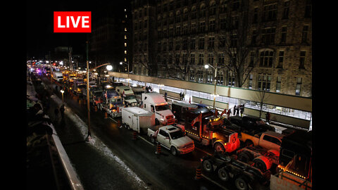 Trucker Freedom Convoy arrives in Ottawa Canada truckers