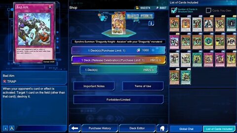 [YuGiOh Duel Links] - Buy a New Deck - Dragunity Overdrive Deck