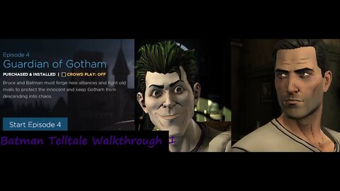 Batman Telltale Walkthrough / Guardian Of Gotham (1) PS5