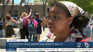 UCSD students' pro-choice rally