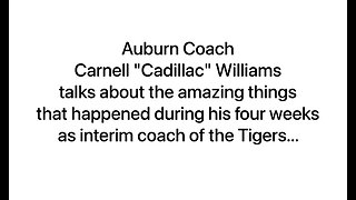 Auburn coach Cadillac Williams talks about Jesus after the Iron Bowl