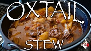 Oxtail Stew 🔥Outdoor Cast Iron Cooking 🔥