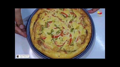 Pizza Recipe Without Oven | Homemade Chicken Pizza Recipe Without Oven | Subtitles English, Malay