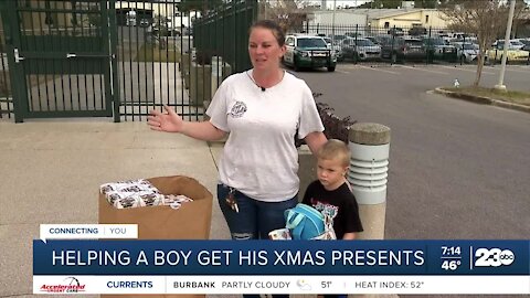 Santa's secret helper brought cheer to a little boy on Christmas