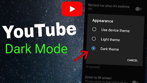 how to turn on dark theme on youtube mobile - how to switch to dark mode on youtube mobile