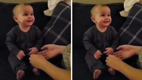 Toddler hilariously attempts to pronounce "linoleum"