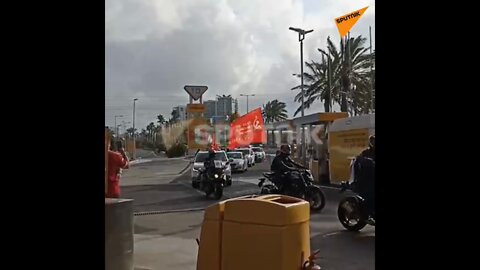 A car and motorcycle rally in support of Russia took place in Israel