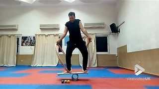 Acrobat shows great skill and balance || Viral Video UK