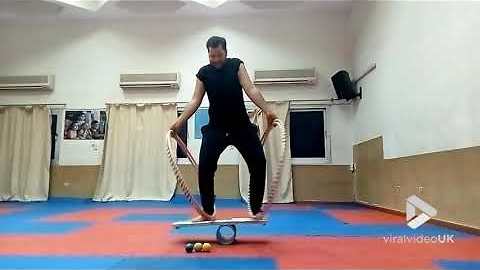 Acrobat shows great skill and balance || Viral Video UK