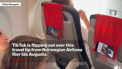 I have a hack for a hands-free phone holder while flying — but haters say it's 'rude'