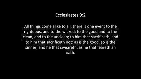 Ecclesiastes Chapter 9